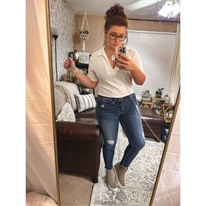 Harper high rise distressed jeans